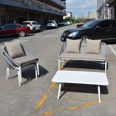 Leisure Patio Outdoor Garden Sofa Aluminum Frame Woven Rope Outdoor Furniture