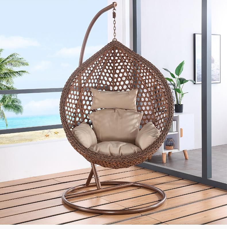 Fashion Lounge Design Hanging Outdoor PE Rattan Bird′ S Nest Swing Chair