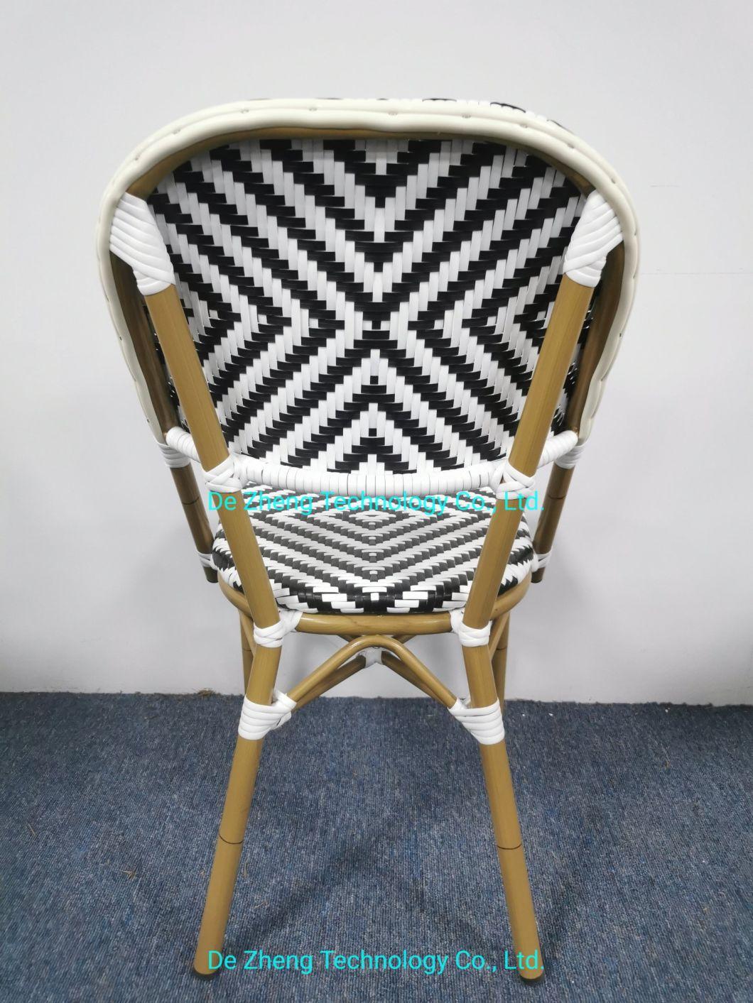 Garden Furniture Balcony Bistro Chair Restaurant PE Rattan Chair Outdoor Dining Chair