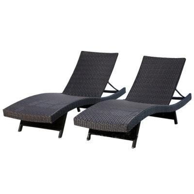 Wicker Furniture Rattan Sun Lounger Poolside Sunbed for Project Used