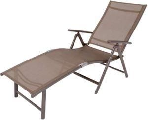 7 Position Outdoor Furniture Folding Aluminum Chaise Lounger Garden Sunbed Beach Sun Lounger