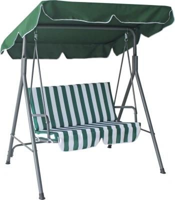 Green and White Striped Lotus Leaf Double Straight Tube Swing