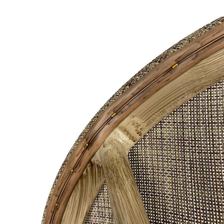 Leisure Outdoor Mesh Upholstery Lumber Support Bamboo Color Cafe Bistro Garden Furniture