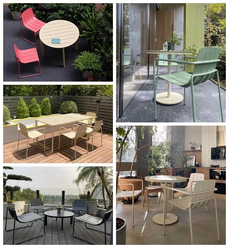 Cafe Restaurant Sunlink Aluminium Chairs Outdoor Wholesale Market Garden Furniture Set