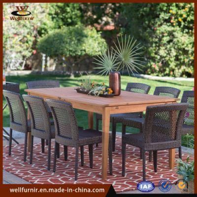 Outdoor Rattan Leisure Rectangle Dining Table Set for Garden (WF-050010)