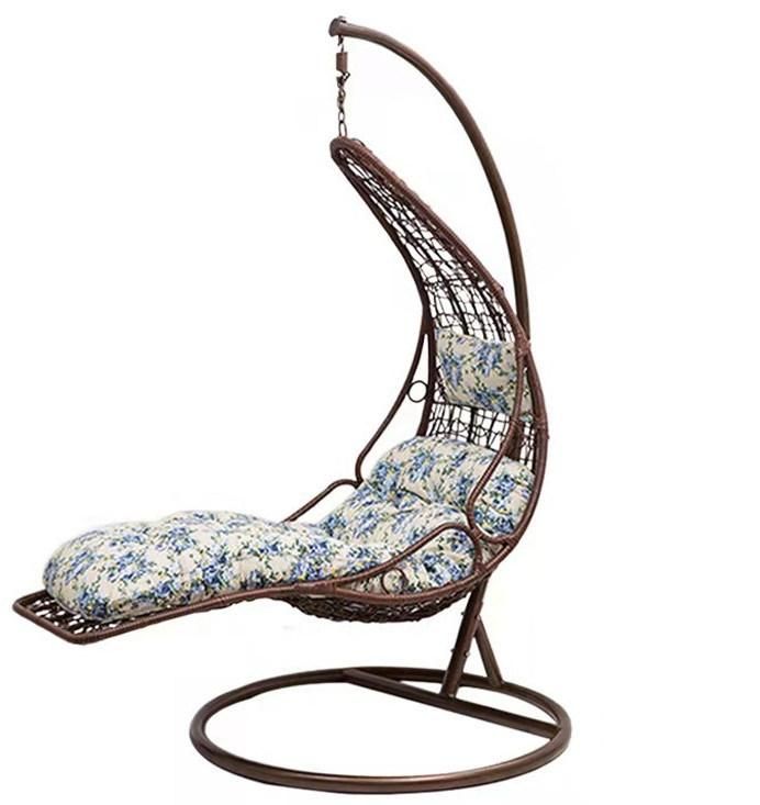 Outdoor Home Patio Garden Rocking Rattan Hanging Wicker Swing Chair