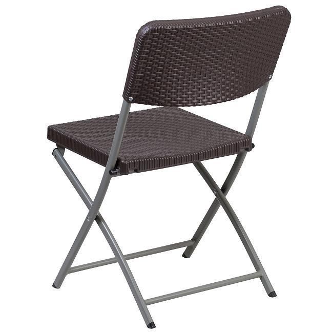 Factory Made Plastic Lightweight HDPE Folding Rattan Chair for Outdoor