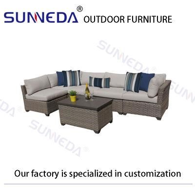 Furniture Outdoor Leisure Rattan Wicker Sectional Garden Sofa Set