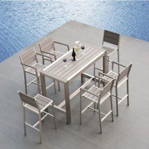 Outdoor Bar Furniture Set Bar Table and Chairs Outdoor Patio Pub Furniture Aluminum Bistro Chair Rattan Bar Chairs and Table Set