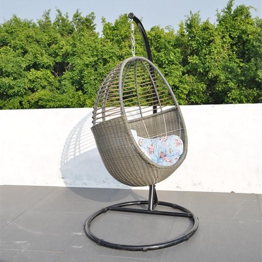 Factory Wholesale Iron Frame Outdoor Garden Hanging Swing Chair