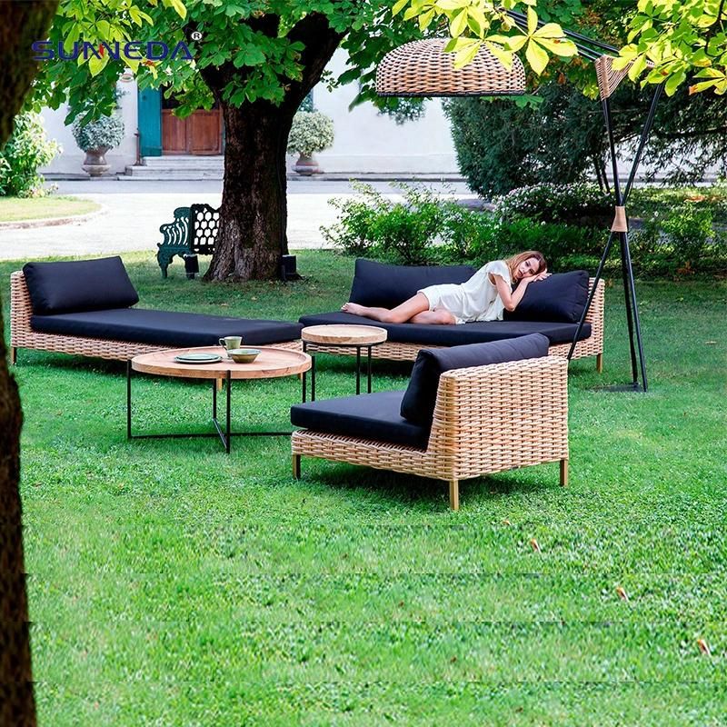 Leisure Rattan Sofa Aluminum Modern Garden Lounge