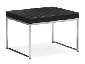 Wicker Side Table with Metal Legs
