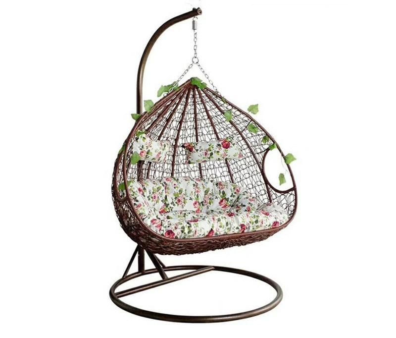 Double Person Outdoor Garden Rattan Wicker Hanging Swing Leisure Chair