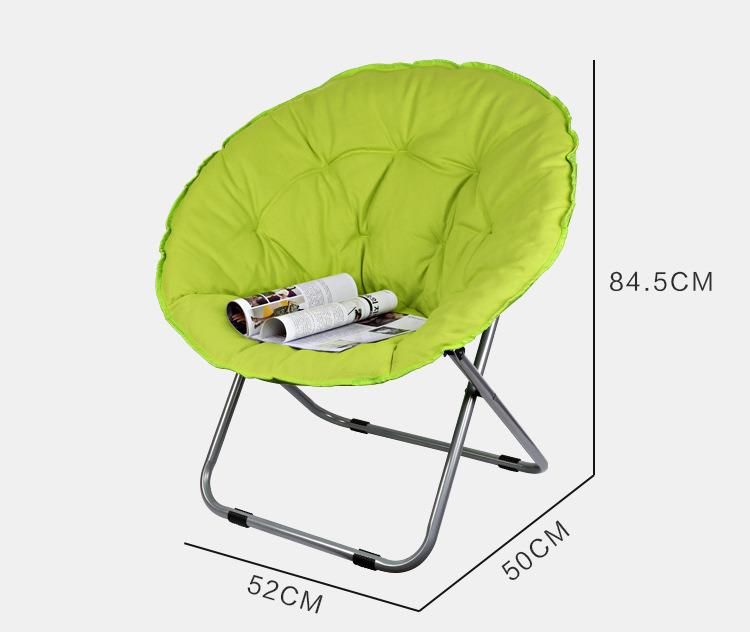 Hot Sell High Quality Solid Color Moon Chair Easy Pop-up Folding Chairs for Garden Outdoor and Indoor