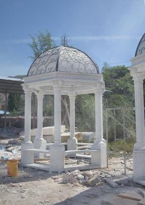 New Style Grand Marble White Outdoor Gazebo