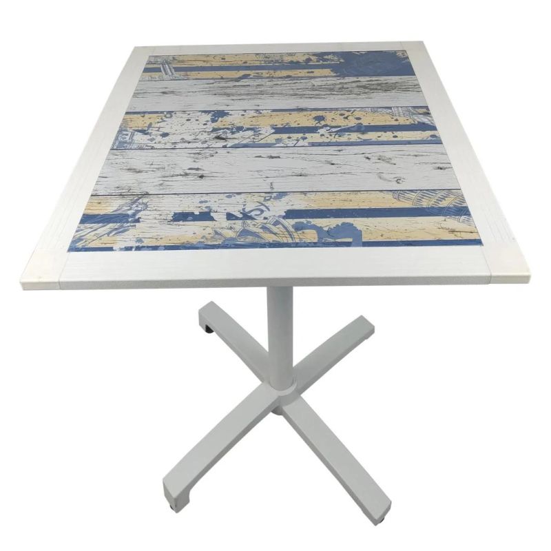 Commercial Foldable Restaurant Bar Bistro Ceramic Table Outdoor Garden Furniture