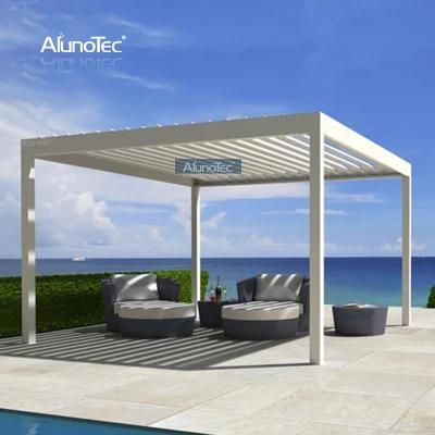 Alunotec Automatic Canopy Modern Louvre Roof Pergola Outdoor Motorized Waterproof Aluminum Gazebo