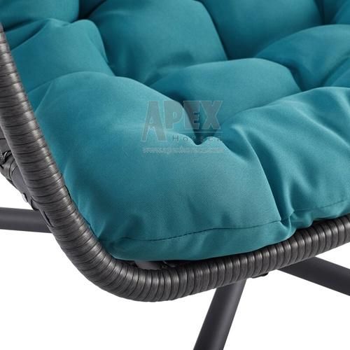 Outdoor Garden Balcony Hanging Egg Shaped Rattan Wicker Swing