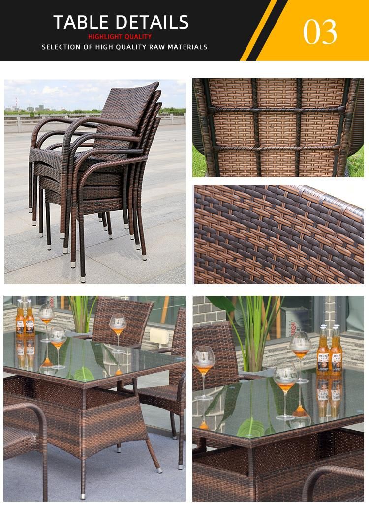 Dining Room Outdoor Garden Rattan Furniture/Table and Chair Furniture
