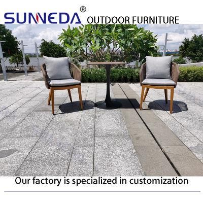 Teak Wood Like chair with Coffee Table Set Garden Furniture