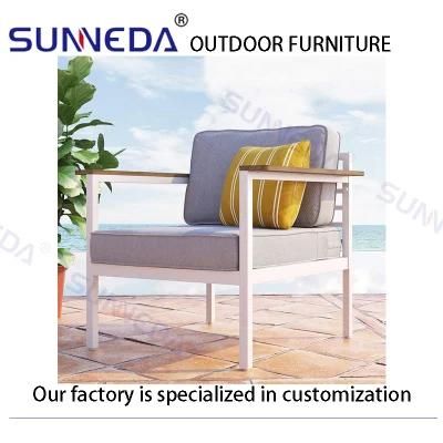 Modern Design Artistic Outdoor Minimalism L Shape Garden Aluminum Chair