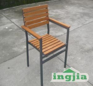 Wood Aluminum Stackable Outdoor Dining Garden Chair (JC-56)
