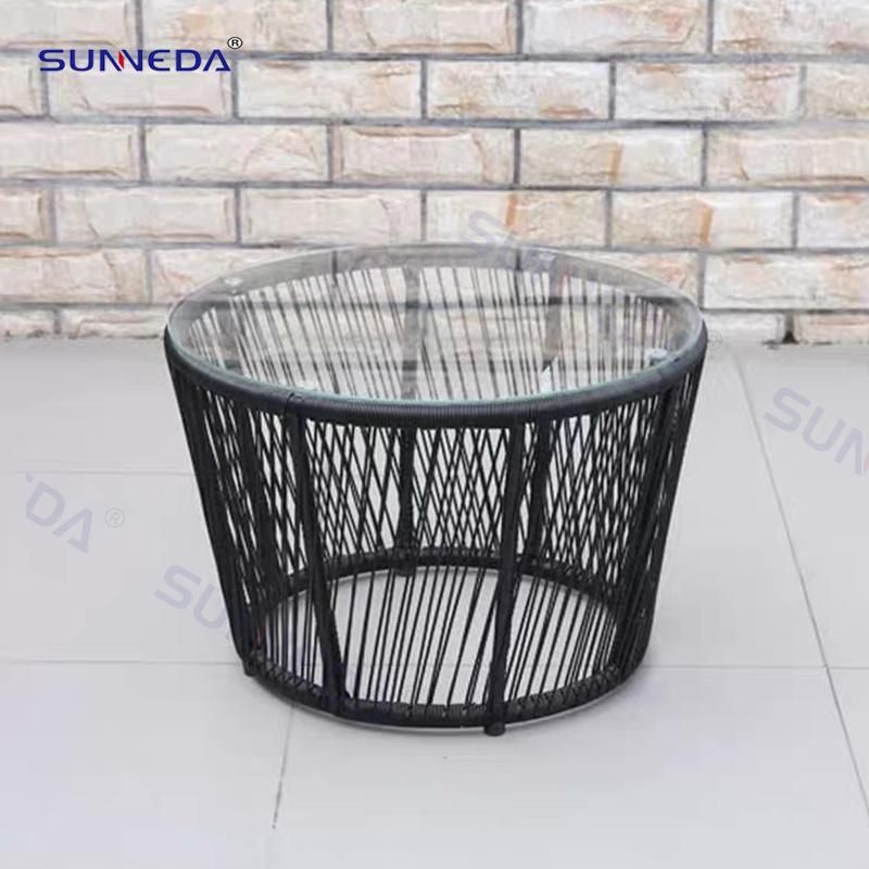 Outdoor Balcony PE Rattan Aluminum Frame Courtyard Hotel Sofa