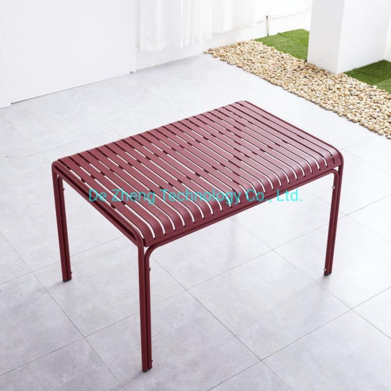 Modern Commercial Furniture Bar Counter Dining Table Aluminum Slats Bar Height Table