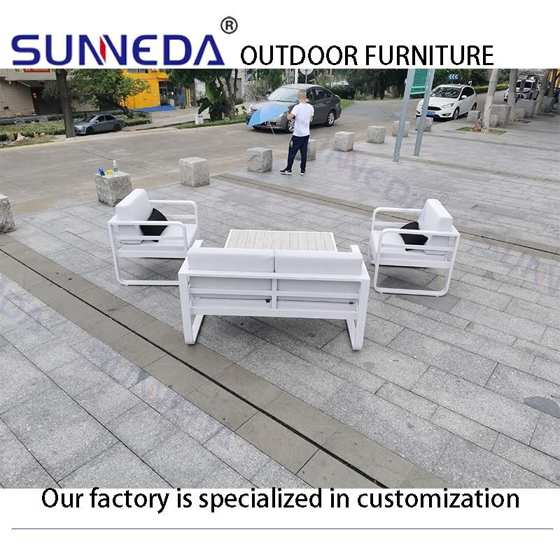 White Color Aluminum Frame Outdoor Garden Furniture