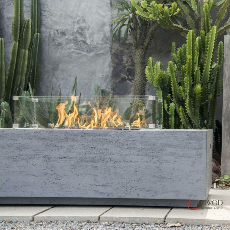 Concrete Propane Gas with CSA Certification Light Gray Outdoor Patio Heater Firetable