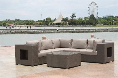 15-35days Aluminum L Shaped Patio Couch Corner Rattan Garden Furniture