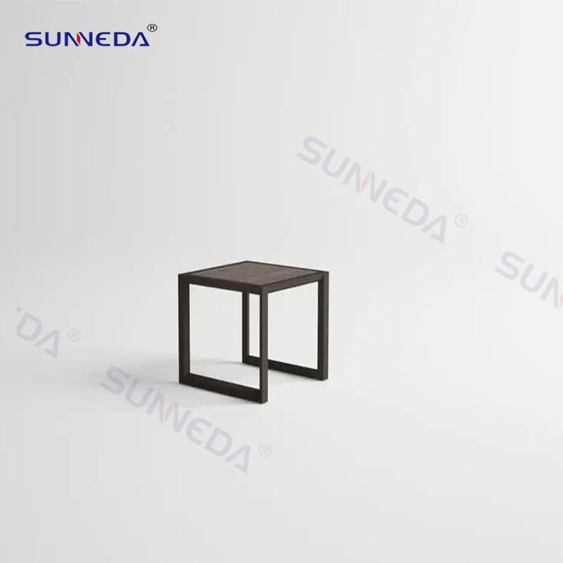 Hotel Patio Pool Outdoor Aluminum Alloy Bed with Side Table