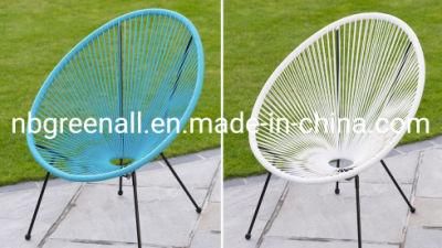 Garden Patio Camping Folding Moon Chair String Moon Chair Poly Rattan Colorful Furniture Outdoor Furniture Outdoor Seating Outdoor Chairs