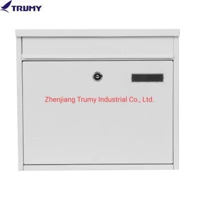 Modern Rust-Proof White Decorative Residential Metal Mailboxes Custom Logo Wall Mounted Post Box