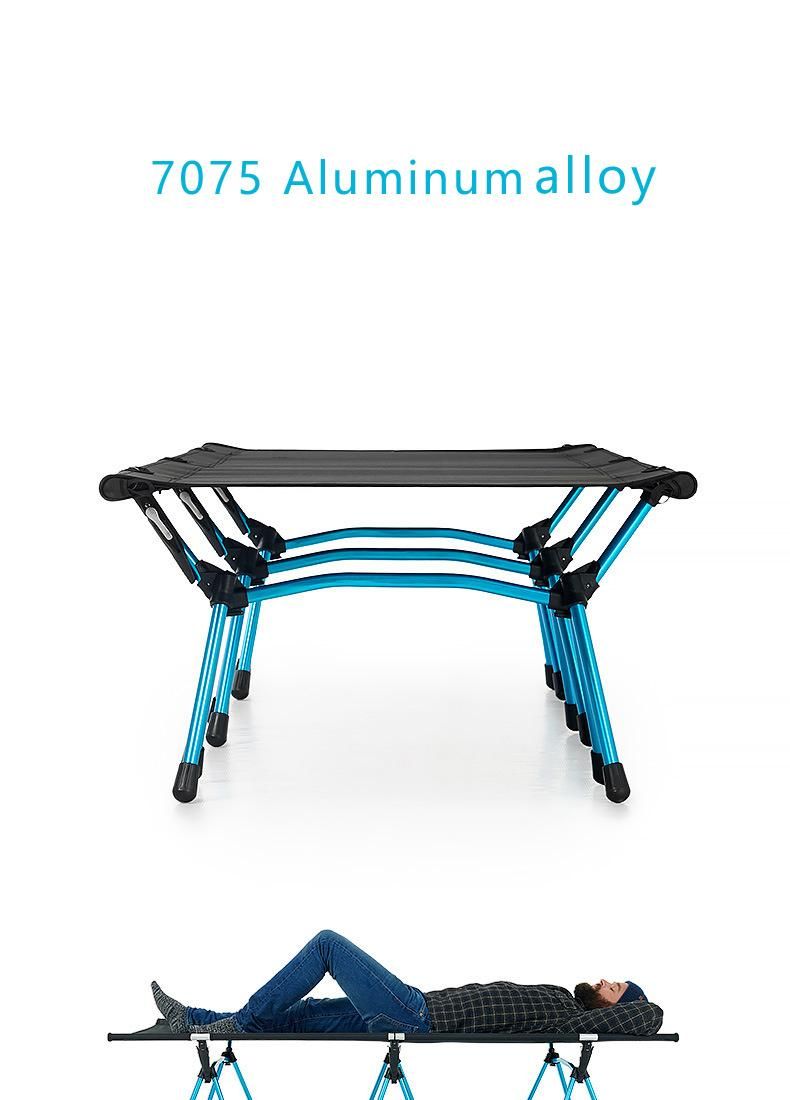 Factory Direct Sale Sturdy Comfortable Outdoor Camping Bed Aluminum Alloy Camping Mat Portable Folding Tent Bed Sleeping Cot
