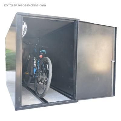 Outdoor Garage Bike Parking Storage Locker Box with Halmet Hanger