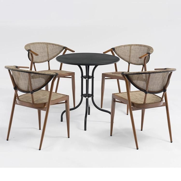 Modern Outdoor Furniture Set Grey and Black Color All Weather Resistant