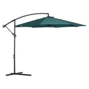10FT Metal Cantilever Adjustment Offset Hanging Outdoor Market Patio Umbrella Parasol