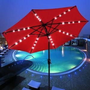 Patio LED Light Garden Furniture Sun Shade Parasol Umbrella Outdoor Umbrella