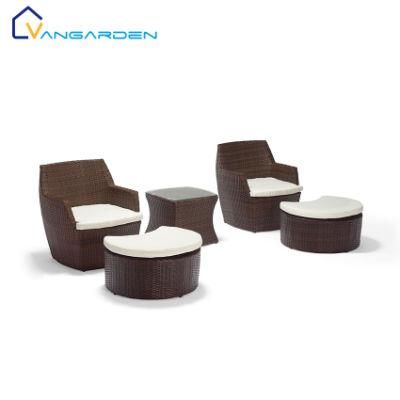 5PCS Sale Aluminum Garden Outdoor Furniture Rattan Modern