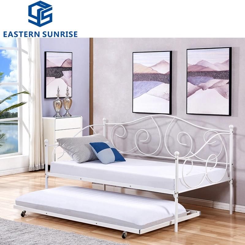Metal Sofa Bed Day Bed with Flower Design