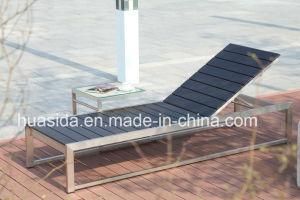 Stainless Steel Poly Wood Lounger Using in Beach Garden Swmming Pool