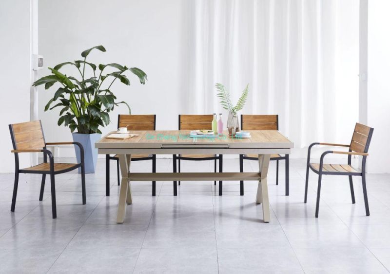 Fashionable X Legs Home Furniture Rectangle Table Extendable Table Top High Aluminum Garden Table
