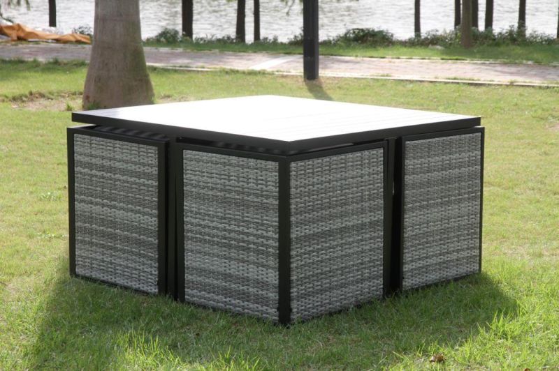 Metal Hotel OEM Customized Leisure Rattan Chair and Table Set