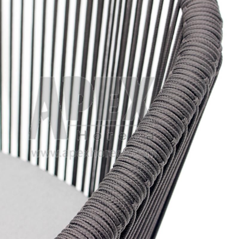 China Wholesale Modern High Quality Outdoor Patio Furniture Aluminum Frame Garden Rope Chair