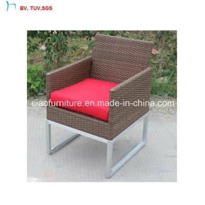 C-Outdoor Furniture Aluminum Rattan Chair with Exposed Base