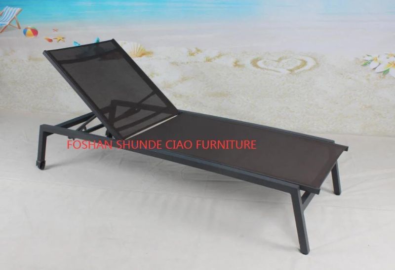 Poolside Beach Aluminum Frame Powder Coating Textiline Lounge Outdoor Furniture