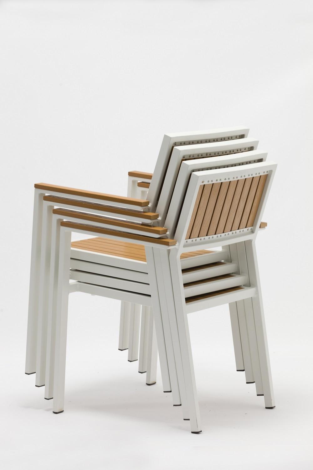 Chair with Plastic Wood Perfect for Terrace Garden Furniture