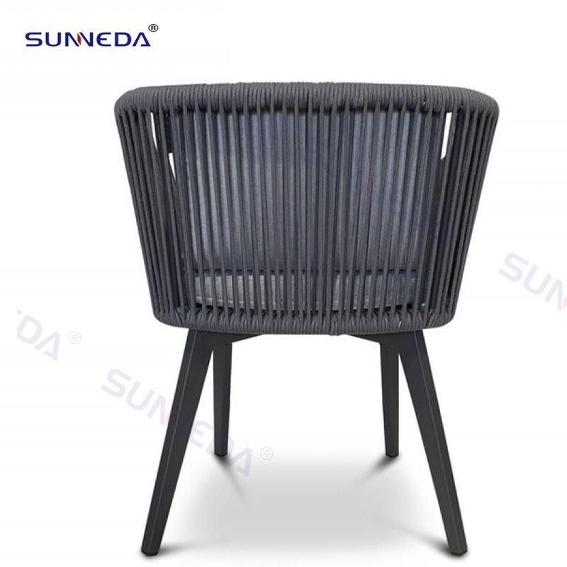 Commercial Moderate Cost Outdoor and Indoor Furniture Rattan Weave Rope Armchair