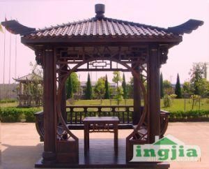 Wooden Classical Antiqued Patio Garden Leisure Outdoor Pavilion (SC-D095)